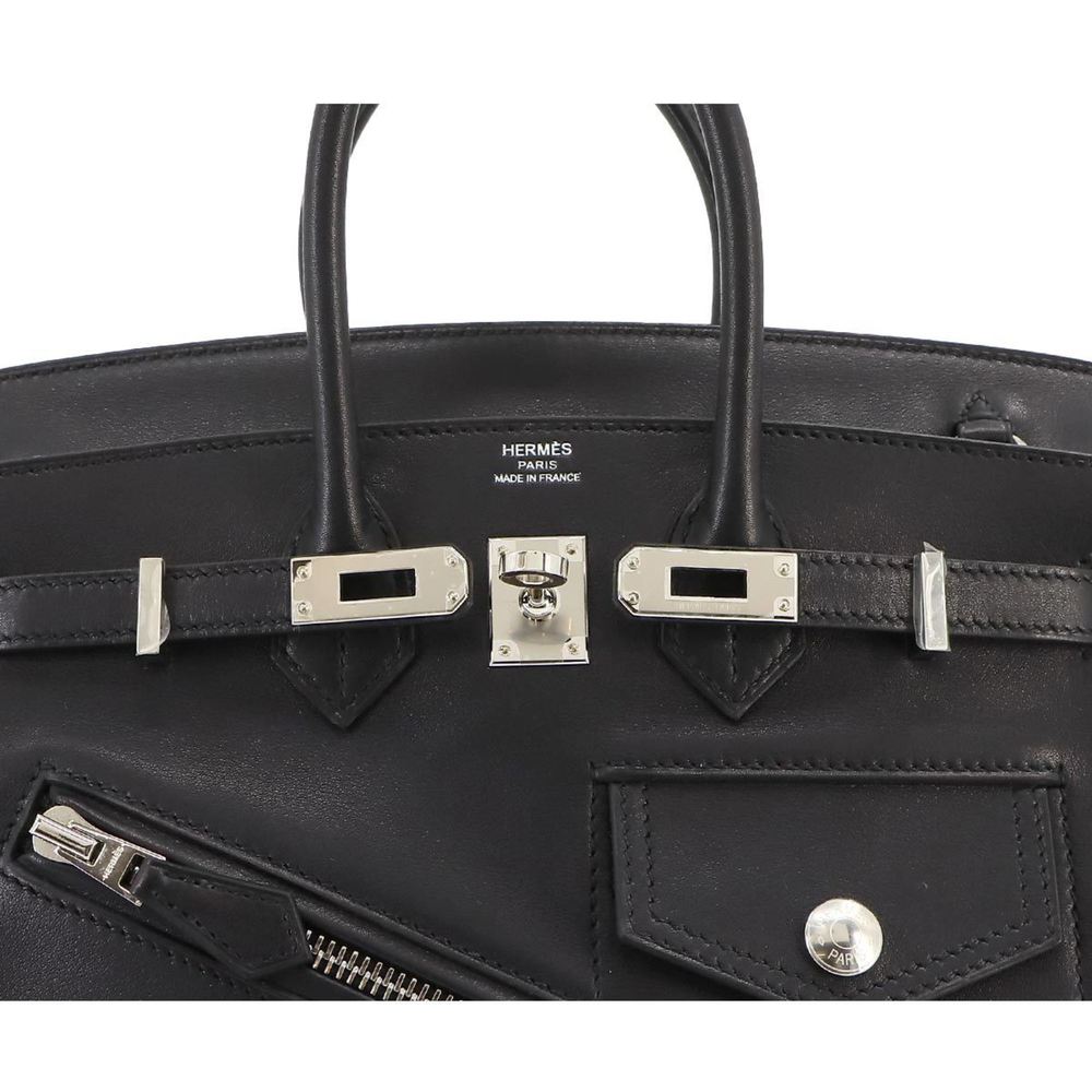 Hermes Birkin 25 Rock Hand Bag Volupt Black B Stamp Silver Hardware - Picture 8 of 10